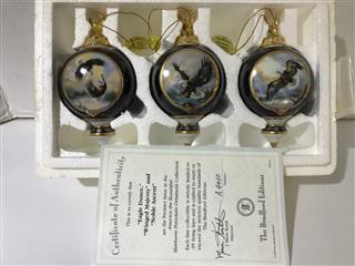 Bradford Editions Premier Issue of America the Beautiful Golden Eagle Ornaments